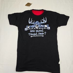 Legendary Whitetails Black and Red Reversible Not Tonight Deer Lounger T-Shirt